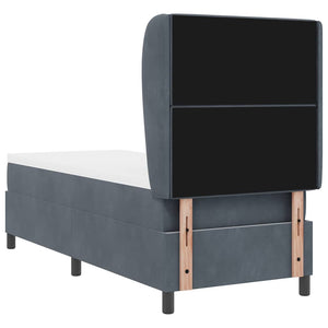 vidaXL Box Spring Bed with Mattress Dark Grey 200 x 80 cm Velvet
