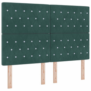 vidaXL Box Spring Bed with Mattress Dark Green 200 x 140 cm Velvet