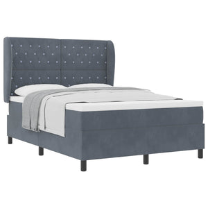 vidaXL Box Spring Bed with Mattress Dark Grey 200 x 160 cm Velvet