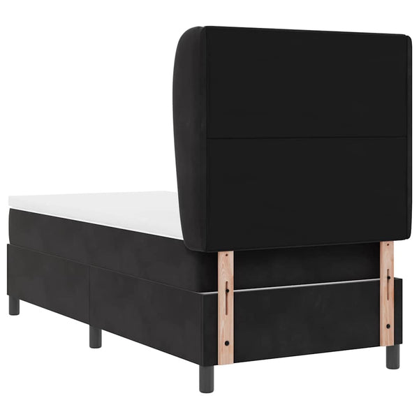 vidaXL Box Spring Bed with Mattress Black 200 x 80 cm Velvet