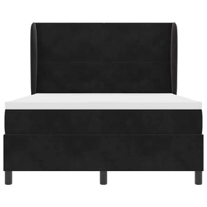 vidaXL Box Spring Bed with Mattress Black 200 x 140 cm Velvet