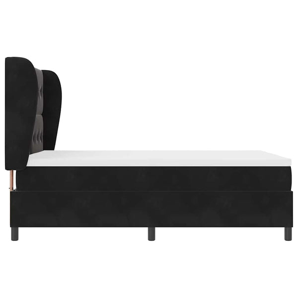 vidaXL Box Spring Bed with Mattress Black 200 x 140 cm Velvet