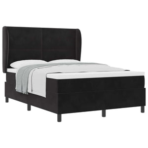 vidaXL Box Spring Bed with Mattress Black 200 x 160 cm Velvet