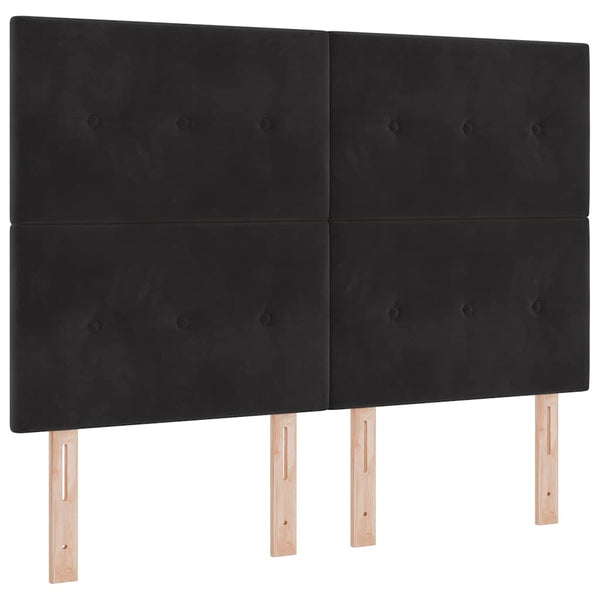 vidaXL Box Spring Bed with Mattress Black 200 x 160 cm Velvet