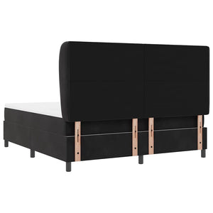 vidaXL Box Spring Bed with Mattress Black 200 x 180 cm Velvet