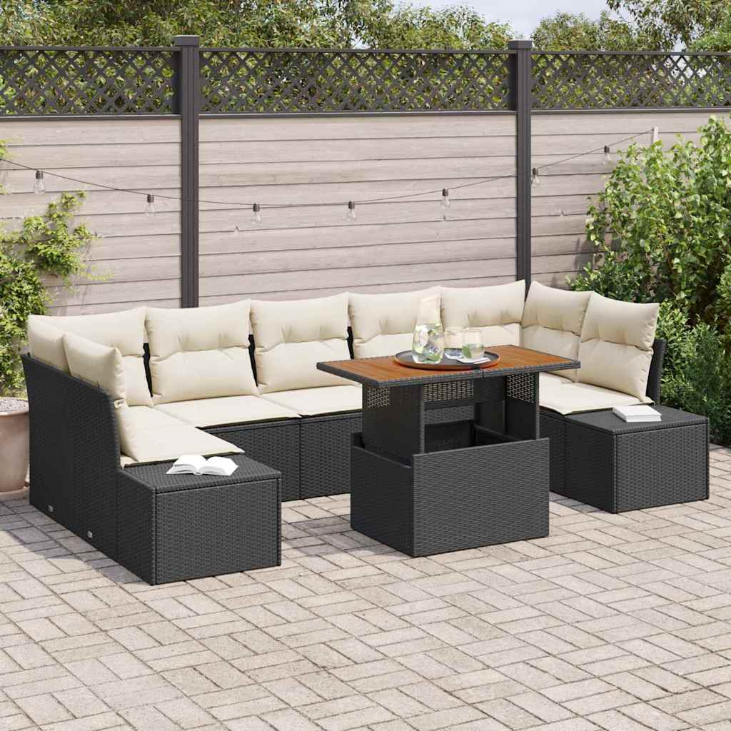 Garten Essgruppe mit Kissen, 8-teilig