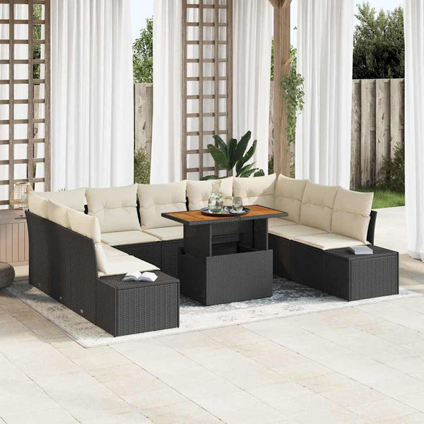 Garten Essgruppe mit Kissen, 10-teilig