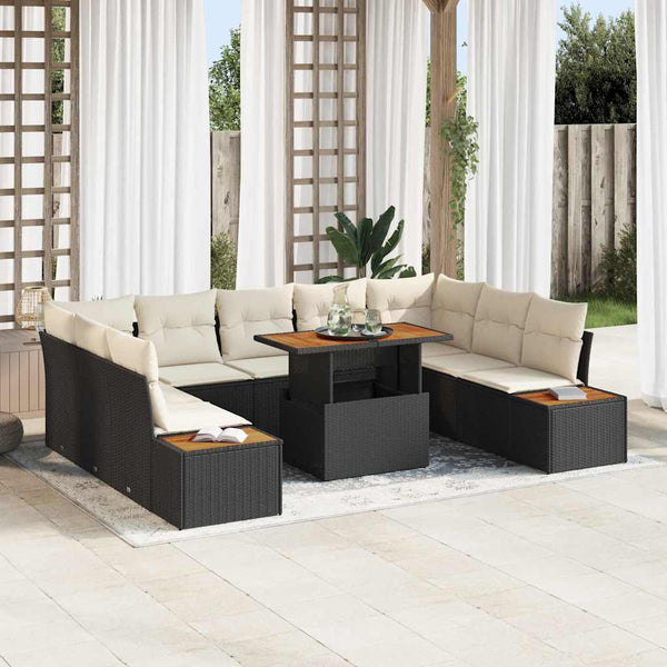 Garten Essgruppe mit Kissen, 10-teilig