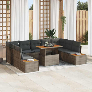 Garten Essgruppe mit Kissen, 10-teilig