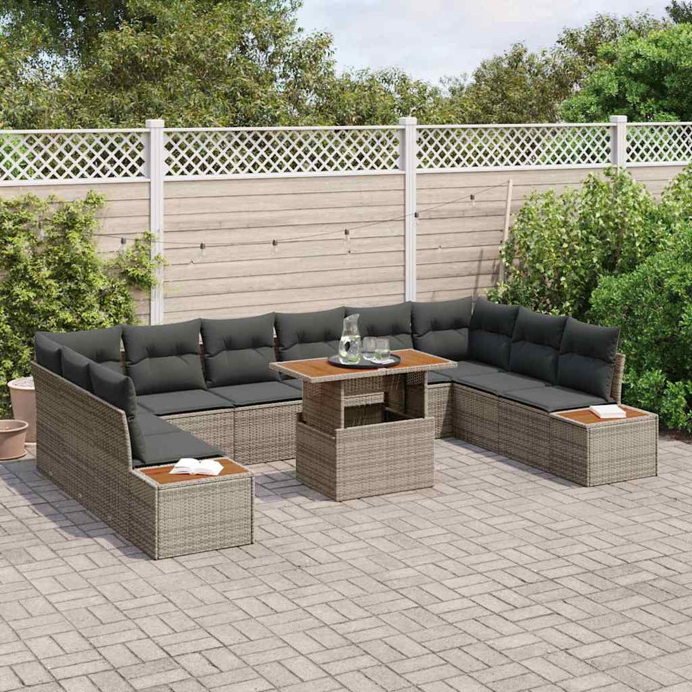 Garten Essgruppe mit Kissen, 11-teilig