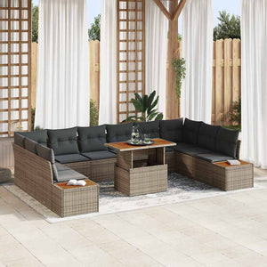 Garten Essgruppe mit Kissen, 11-teilig