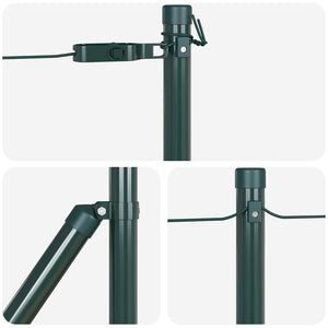 vidaXL Fence Posts 52 pcs Green 3.2 x 3.2 x 80 cm