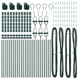 vidaXL Fence Posts 26 pcs Green 3.2 x 3.2 x 100 cm