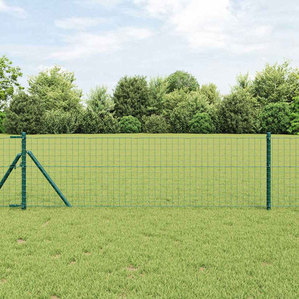 vidaXL Fence Posts 26 pcs Green 3.2 x 3.2 x 120 cm
