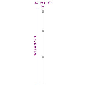 vidaXL Fence Posts 26 pcs Green 3.2 x 3.2 x 120 cm