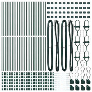 vidaXL Fence Posts 52 pcs Green 3.2 x 3.2 x 120 cm