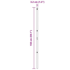 vidaXL Fence Posts 26 pcs Green 3.2 x 3.2 x 150 cm