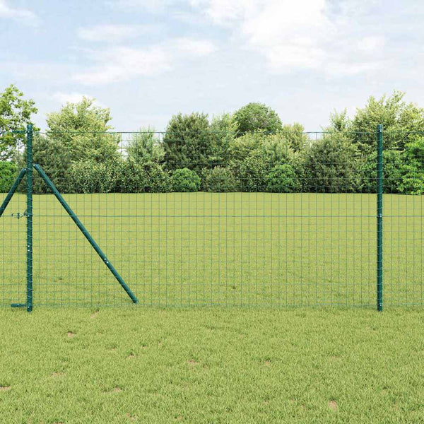 vidaXL Fence Posts 26 pcs Green 3.2 x 3.2 x 190 cm