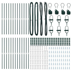 vidaXL Fence Posts 26 pcs Green 3.2 x 3.2 x 190 cm