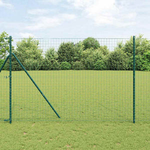 vidaXL Fence Posts 26 pcs Green 3.2 x 3.2 x 200 cm