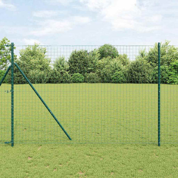 vidaXL Fence Posts 26 pcs Green 3.2 x 3.2 x 200 cm