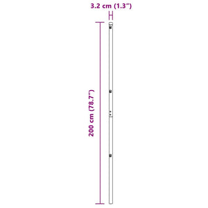 vidaXL Fence Posts 52 pcs Green 3.2 x 3.2 x 200 cm