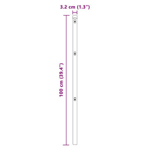 vidaXL Fence Posts 26 pcs Grey 3.2 x 3.2 x 100 cm