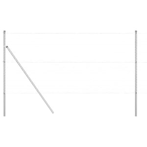 vidaXL Fence Posts 52 pcs Grey 3.2 x 3.2 x 190 cm