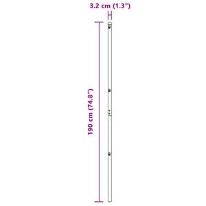 vidaXL Fence Posts 52 pcs Grey 3.2 x 3.2 x 190 cm