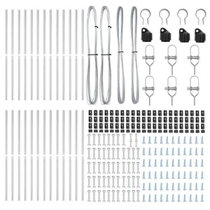 vidaXL Fence Posts 26 pcs Grey 3.2 x 3.2 x 210 cm