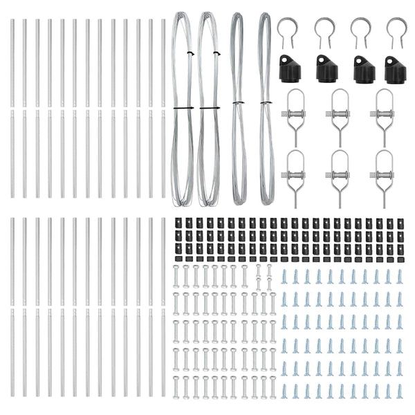 vidaXL Fence Posts 26 pcs Grey 3.2 x 3.2 x 210 cm