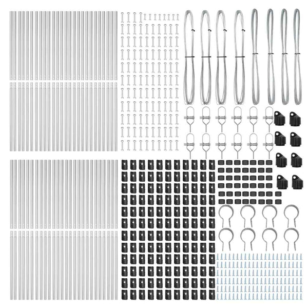 vidaXL Fence Posts 52 pcs Grey 3.2 x 3.2 x 210 cm