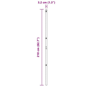 vidaXL Fence Posts 52 pcs Grey 3.2 x 3.2 x 210 cm