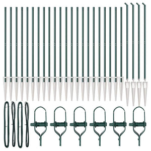 vidaXL Fence Posts 26 pcs Grey 3.2 x 3.2 x 140 cm