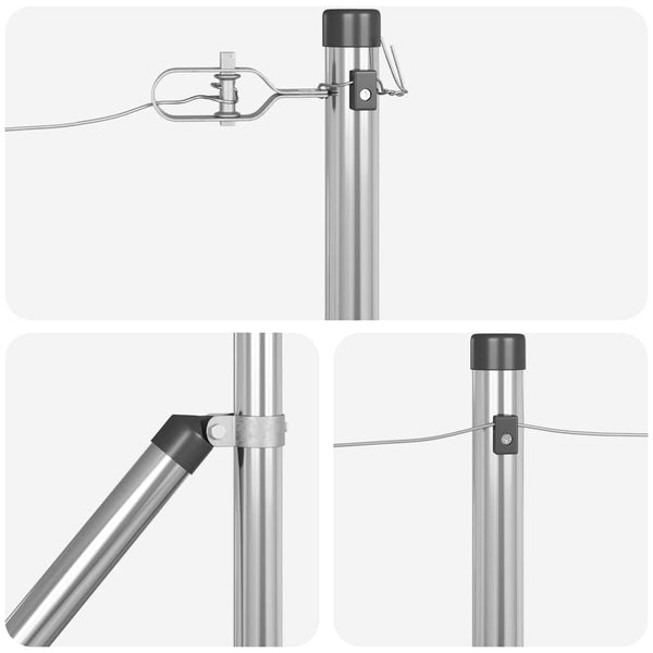 vidaXL Fence Posts 26 pcs Grey 3.2 x 3.2 x 105 cm