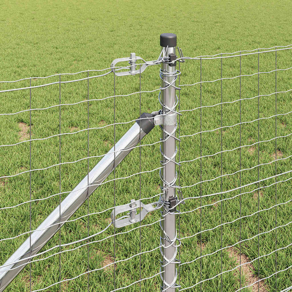 vidaXL Fence Posts 26 pcs Grey 3.2 x 3.2 x 105 cm