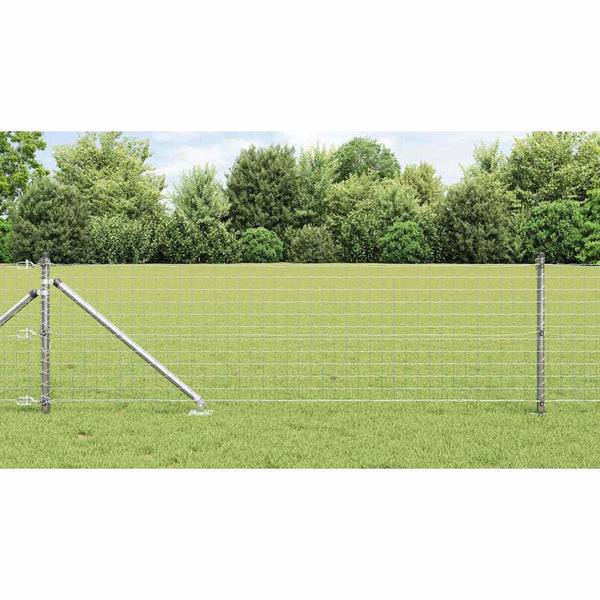 vidaXL Fence Posts 52 pcs Grey 3.2 x 3.2 x 165 cm