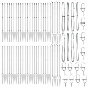 vidaXL Fence Posts 52 pcs Grey 3.2 x 3.2 x 165 cm