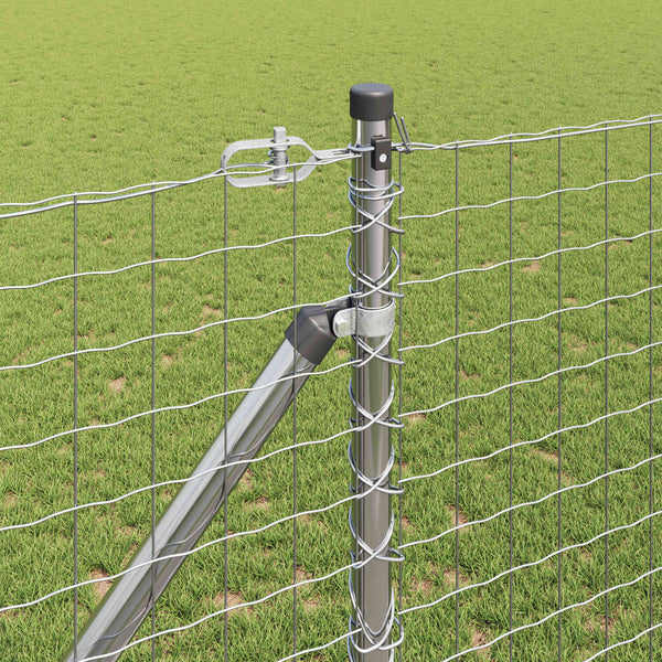 vidaXL Fence Posts 52 pcs Grey 3.2 x 3.2 x 205 cm