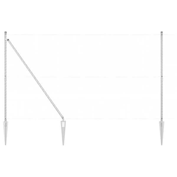 vidaXL Fence Posts 26 pcs Grey 3.2 x 3.2 x 225 cm