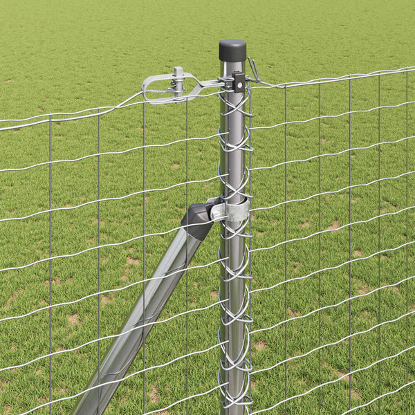 vidaXL Fence Posts 52 pcs Grey 3.2 x 3.2 x 225 cm