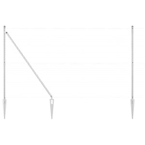 vidaXL Fence Posts 52 pcs Grey 3.2 x 3.2 x 225 cm