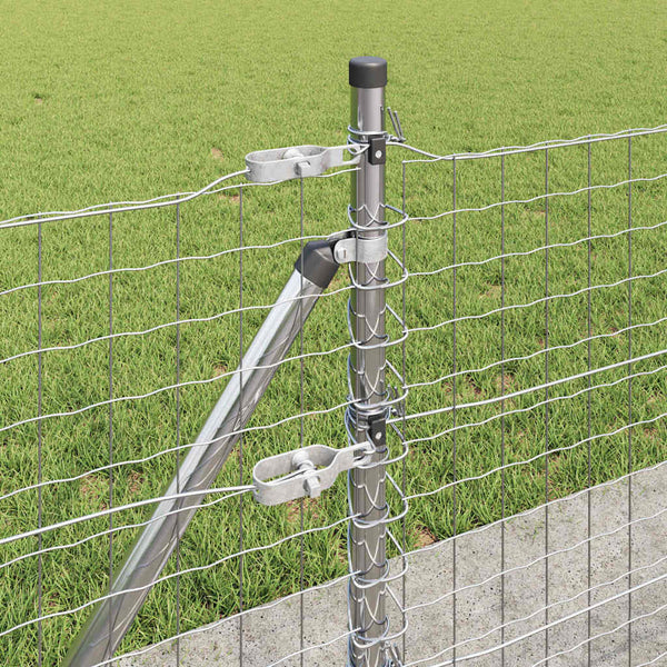 vidaXL Fence Posts 52 pcs Grey 3.2 x 3.2 x 50 cm
