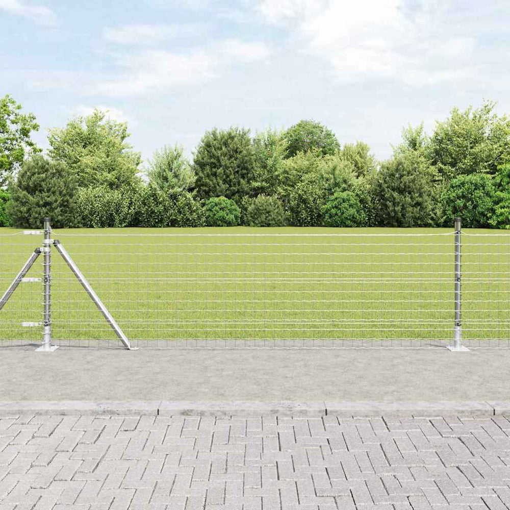 vidaXL Fence Posts 52 pcs Grey 3.2 x 3.2 x 50 cm