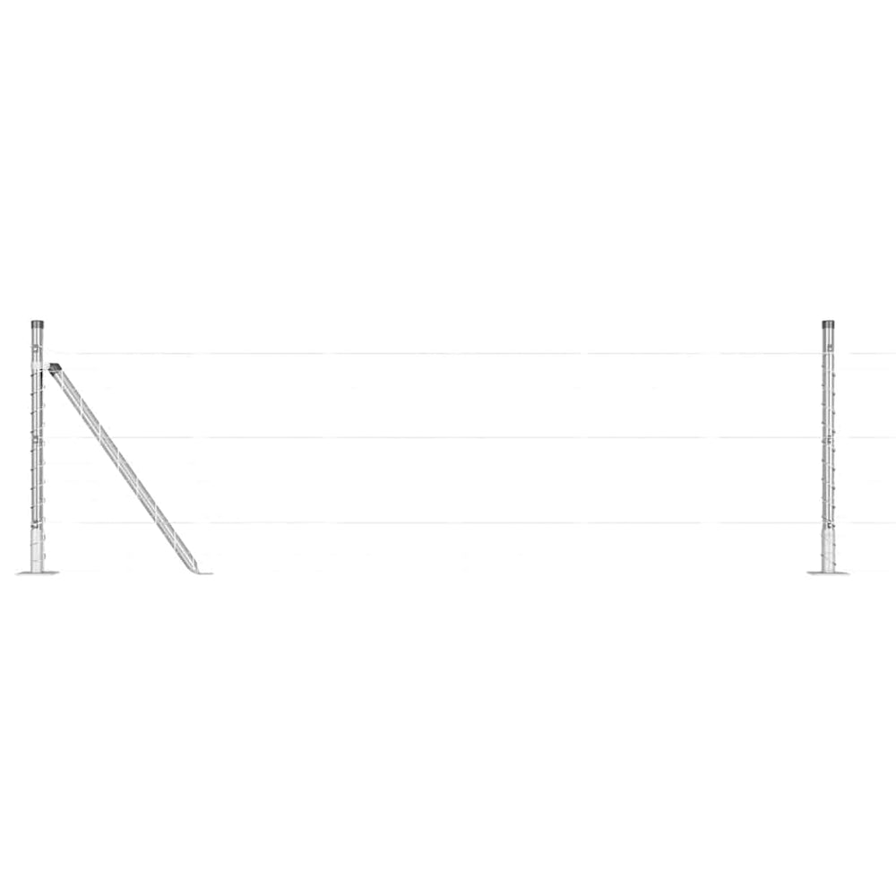vidaXL Fence Posts 52 pcs Grey 3.2 x 3.2 x 70 cm