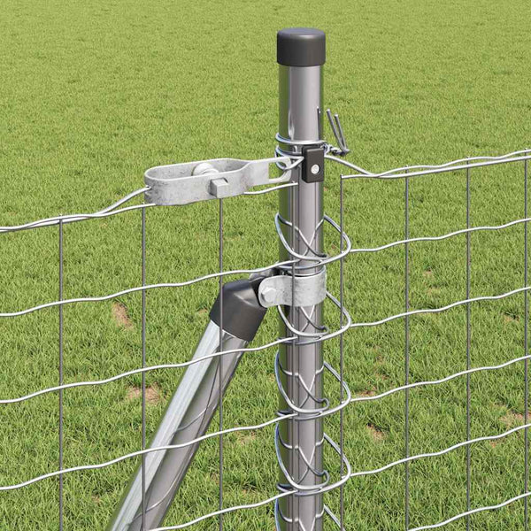 vidaXL Fence Posts 26 pcs Grey 3.2 x 3.2 x 110 cm