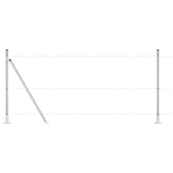 vidaXL Fence Posts 26 pcs Grey 3.2 x 3.2 x 110 cm