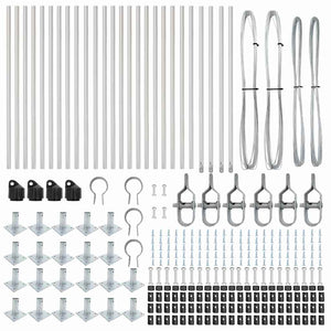 vidaXL Fence Posts 26 pcs Grey 3.2 x 3.2 x 110 cm