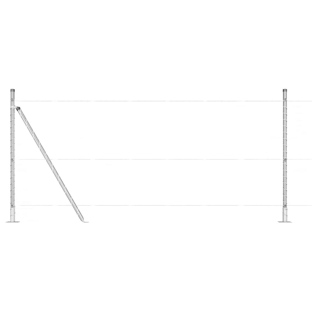 vidaXL Fence Posts 52 pcs Grey 3.2 x 3.2 x 110 cm