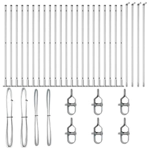 vidaXL Fence Posts 26 pcs Grey 3.2 x 3.2 x 130 cm